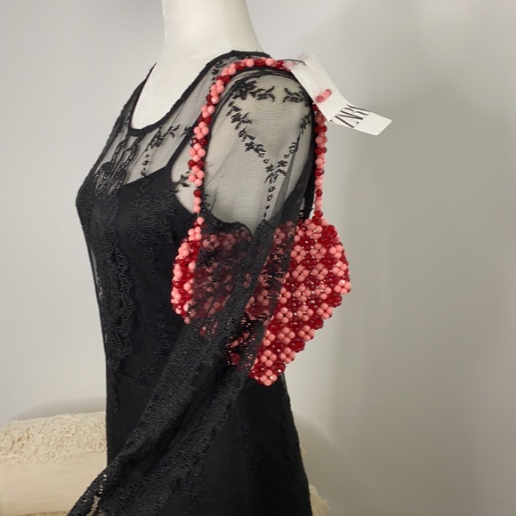 Zara mini heart shape beaded bag - Picture 5 of 5